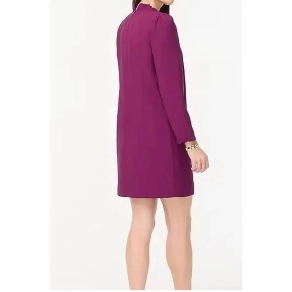 J. Crew Long Sleeve Sheath Mini Dress in Magenta Size 6